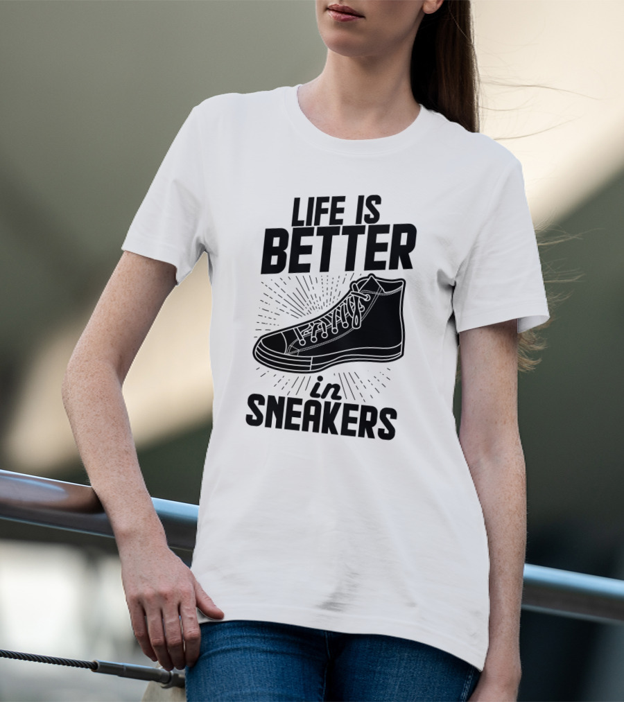 Life Is Better In Sneakers Retro High-Top T-Shirt