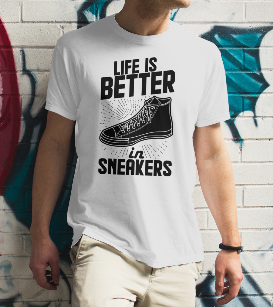 Life Is Better In Sneakers Retro High-Top T-Shirt