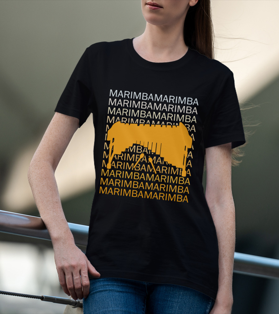 Marimba Marimba Marimba Yellow Instrument T-Shirt