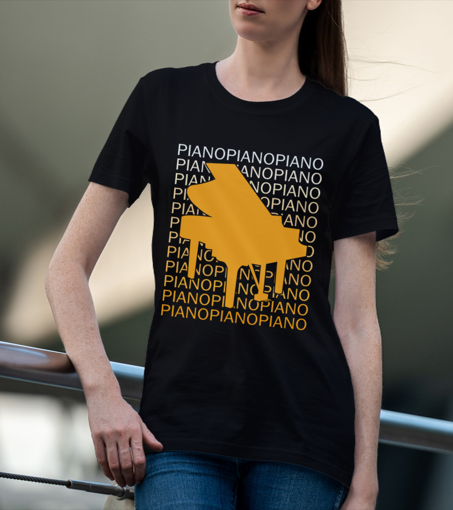 Piano Humor Repeated Piano T-Shirt