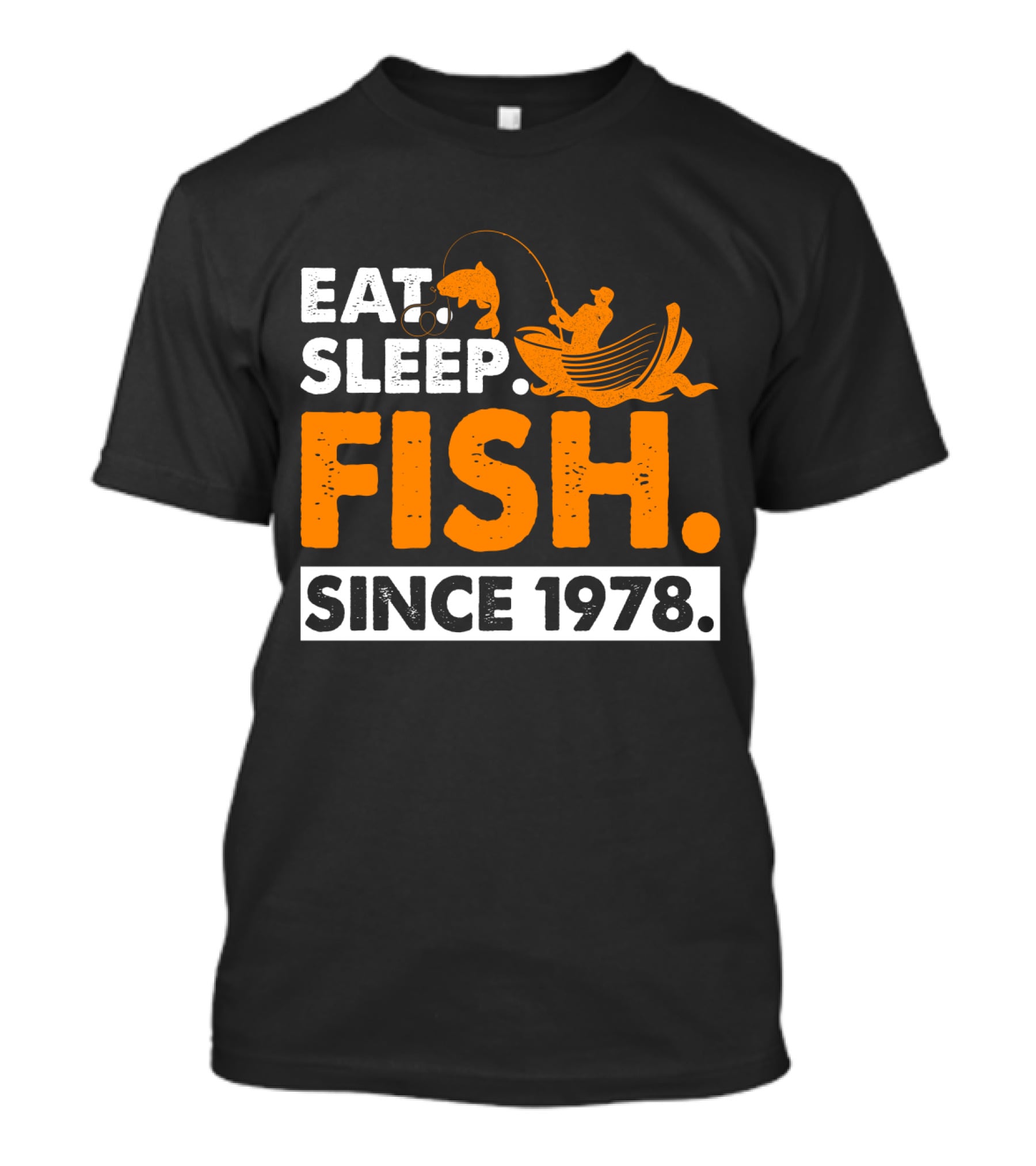 Eat Sleep Fish Since 1978 Vintage Fishing Enthusiast 41st Birthday T-Shirt
