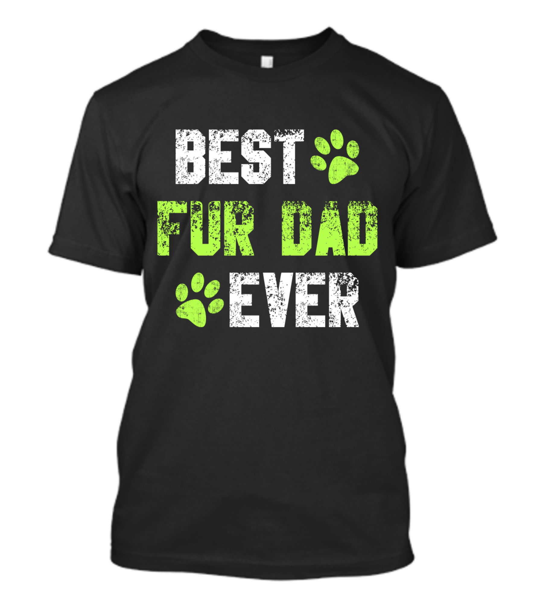 Best Fur Dad Ever Paw Prints T-Shirt