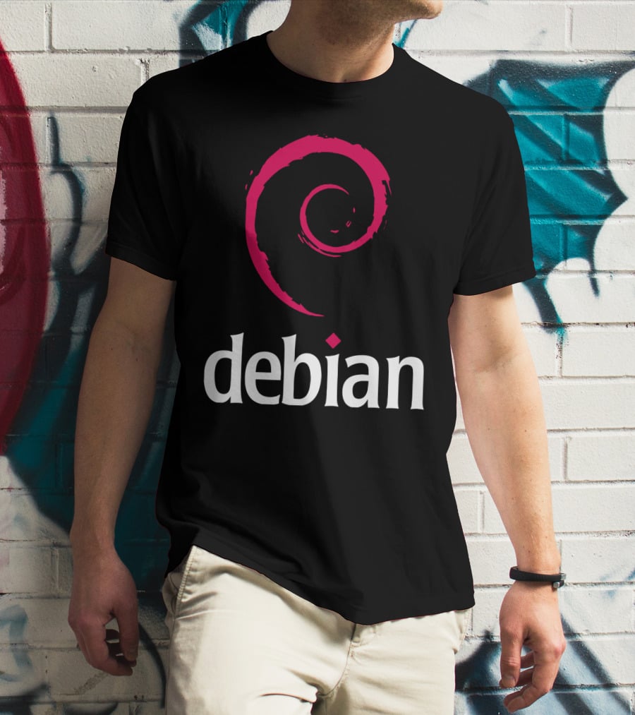 Debian Linux Logo Spiral T-Shirt