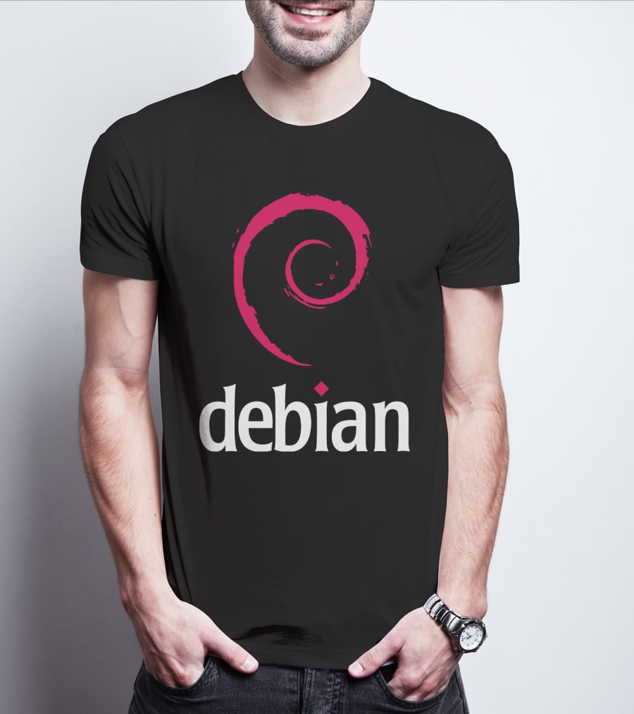 Debian Linux Logo Spiral T-Shirt