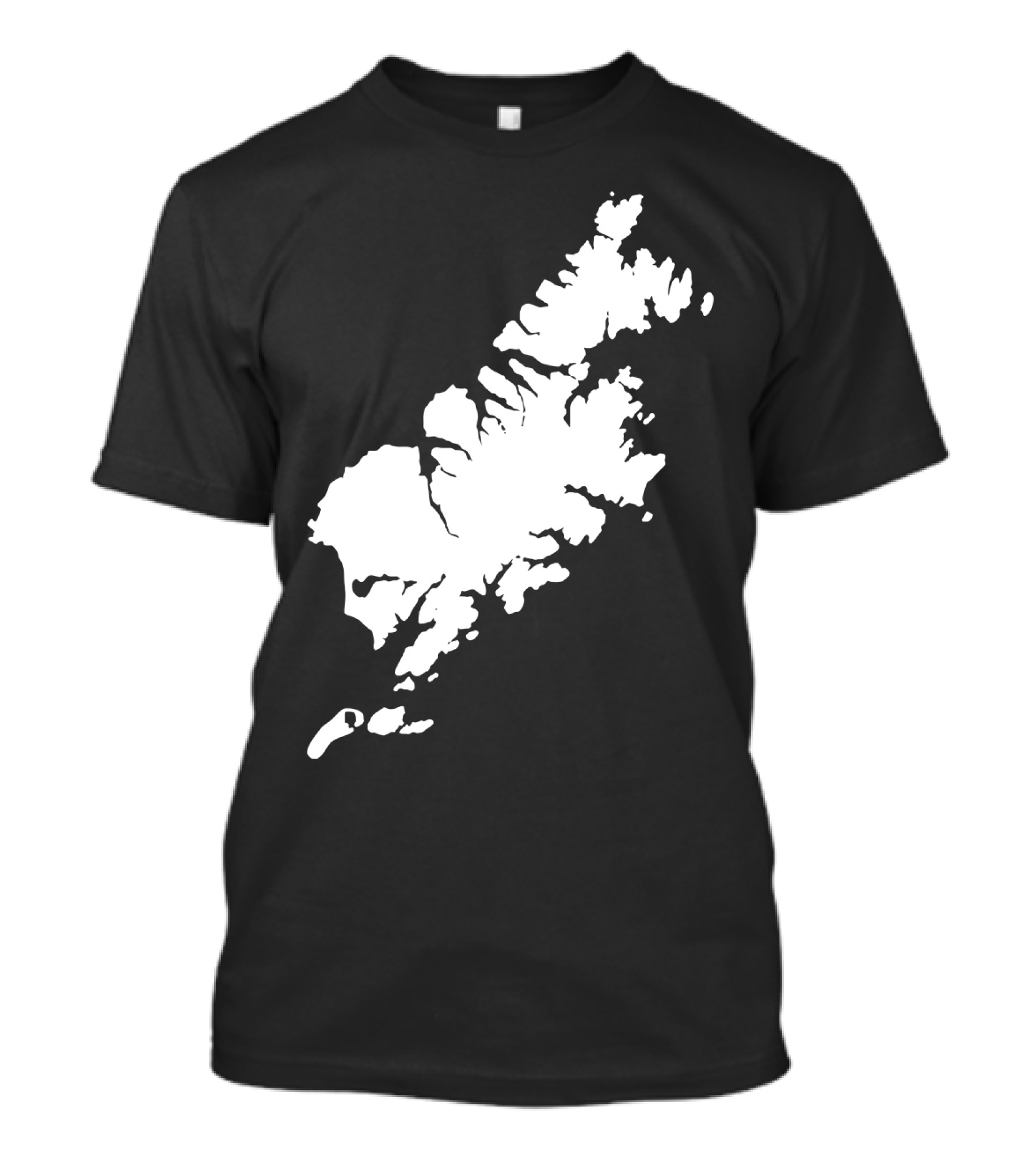 Kodiak Island Alaska Map Outline Home State T-Shirt