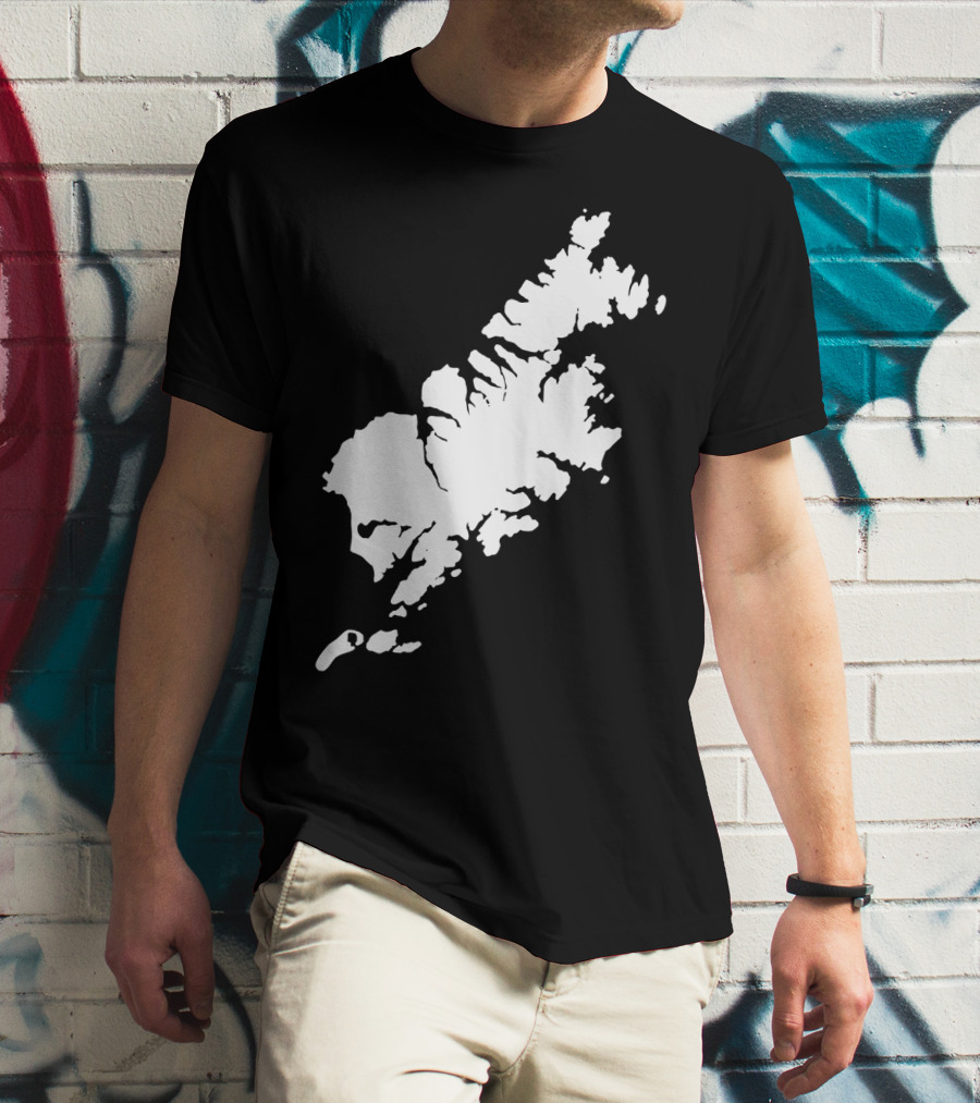 Kodiak Island Alaska Map Outline Home State T-Shirt