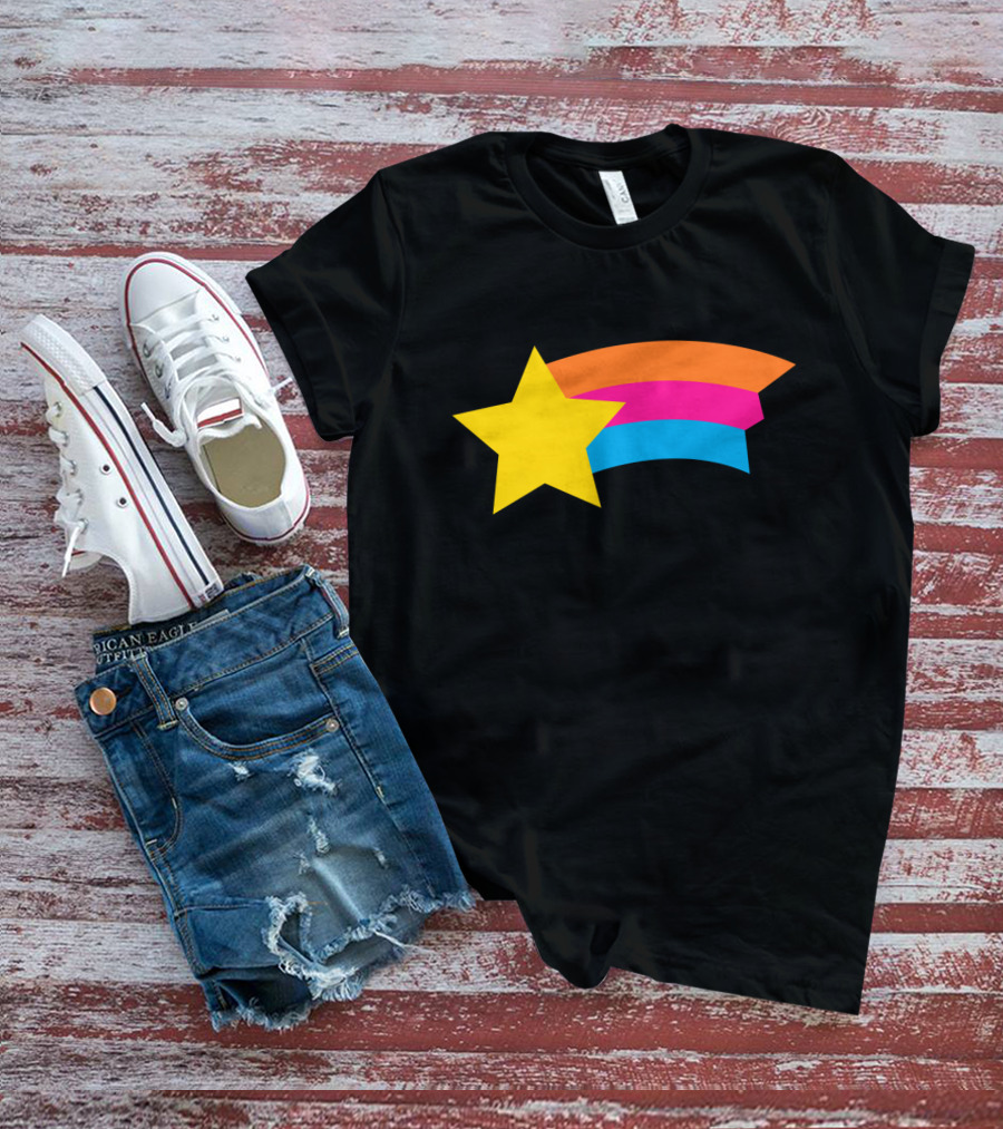 Lorch Street Vibrant Shooting Star Rainbow Stripe T-Shirt