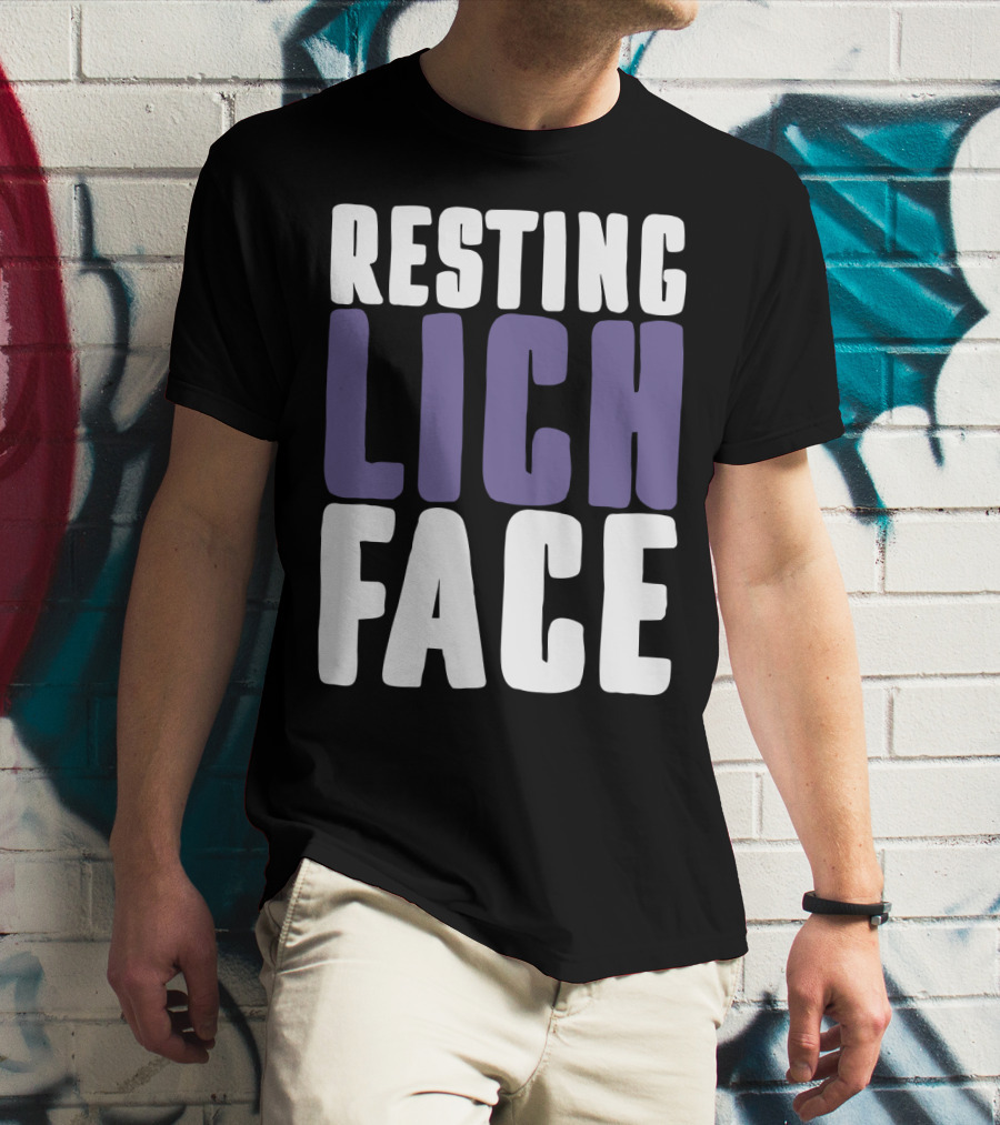 Resting Lich Face Dungeons Dragons Humor T-Shirt
