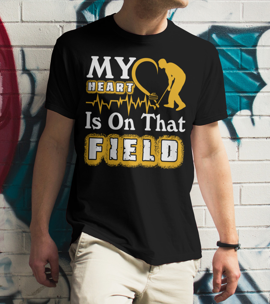 My Heart Is On That Field Curling T-Shirt