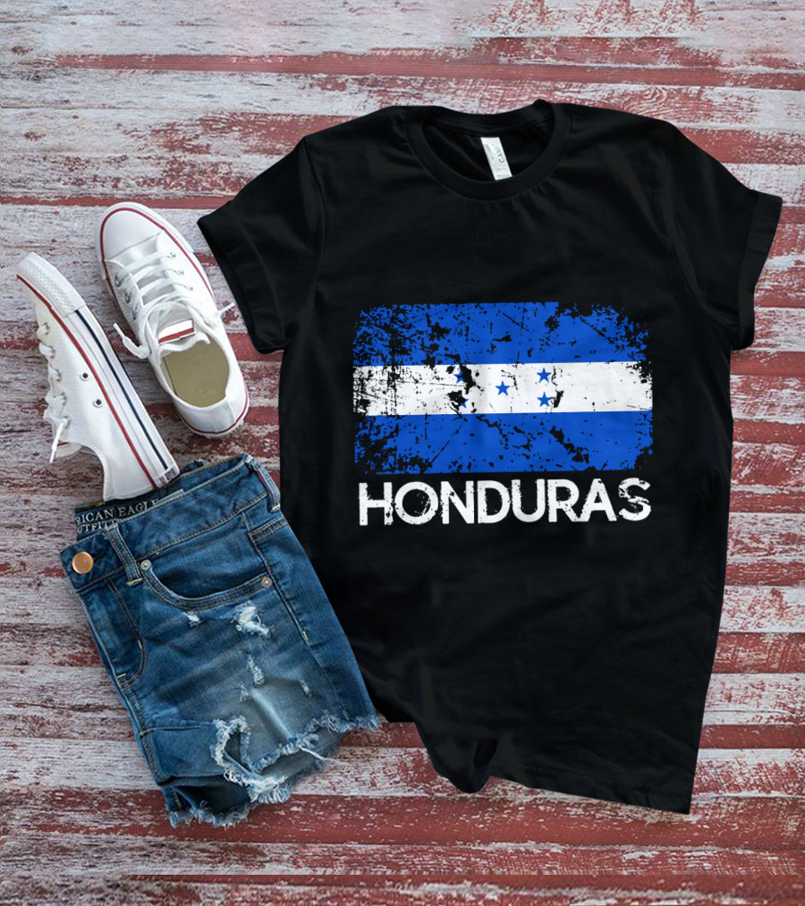 Honduran Flag Vintage Honduras Made In Honduras T-Shirt