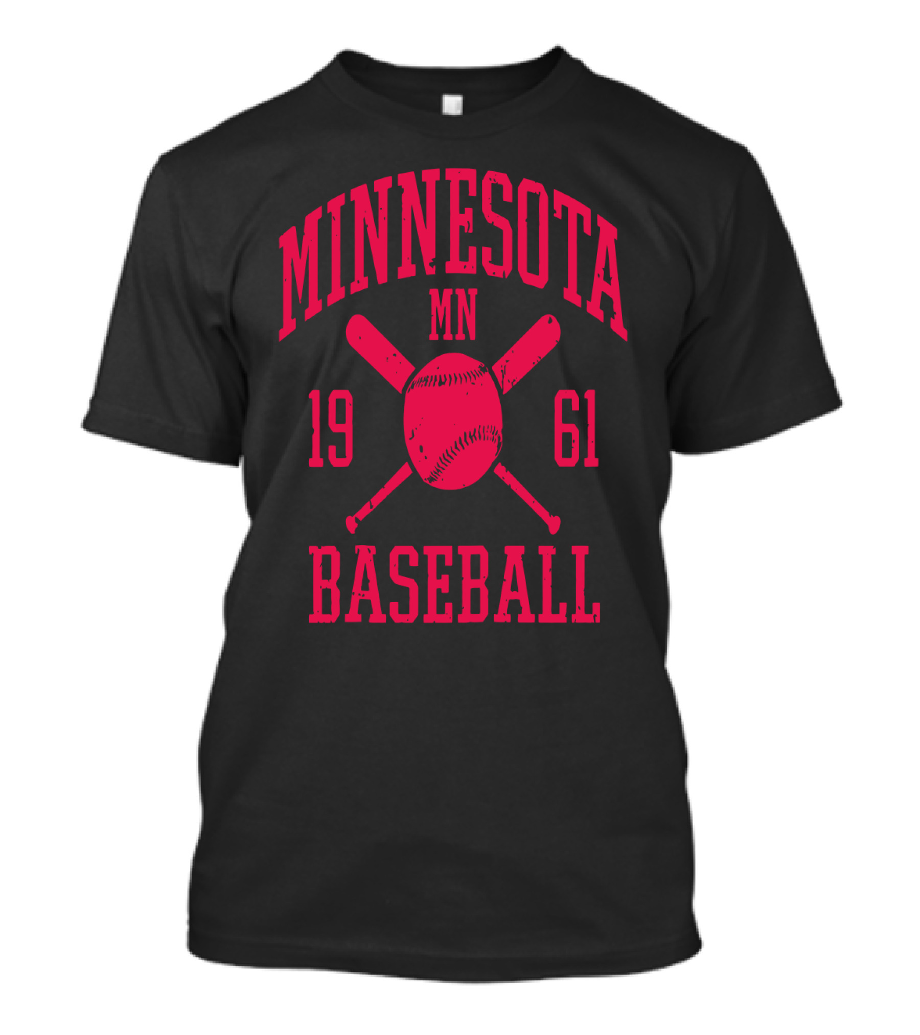 1961 Minnesota MN Baseball Vintage Twin City Minneapolis Raglan T-Shirt