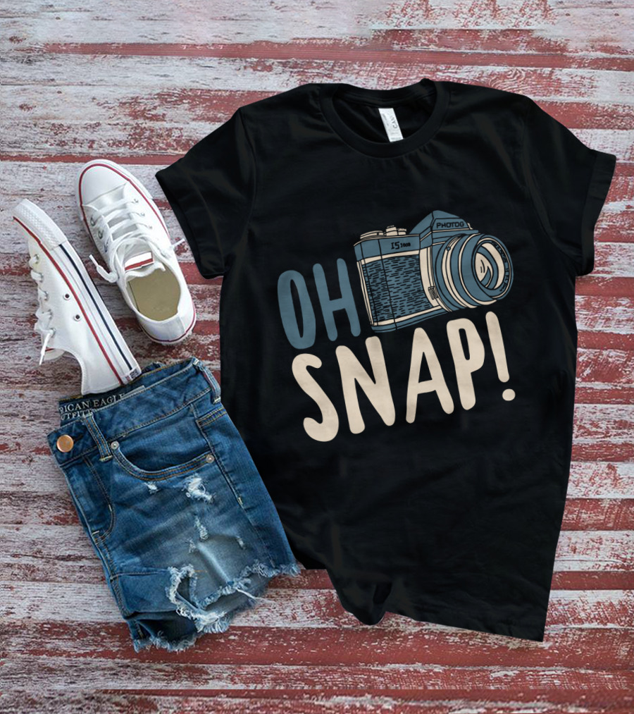 OH SNAP Photography Retro Camera T-Shirt