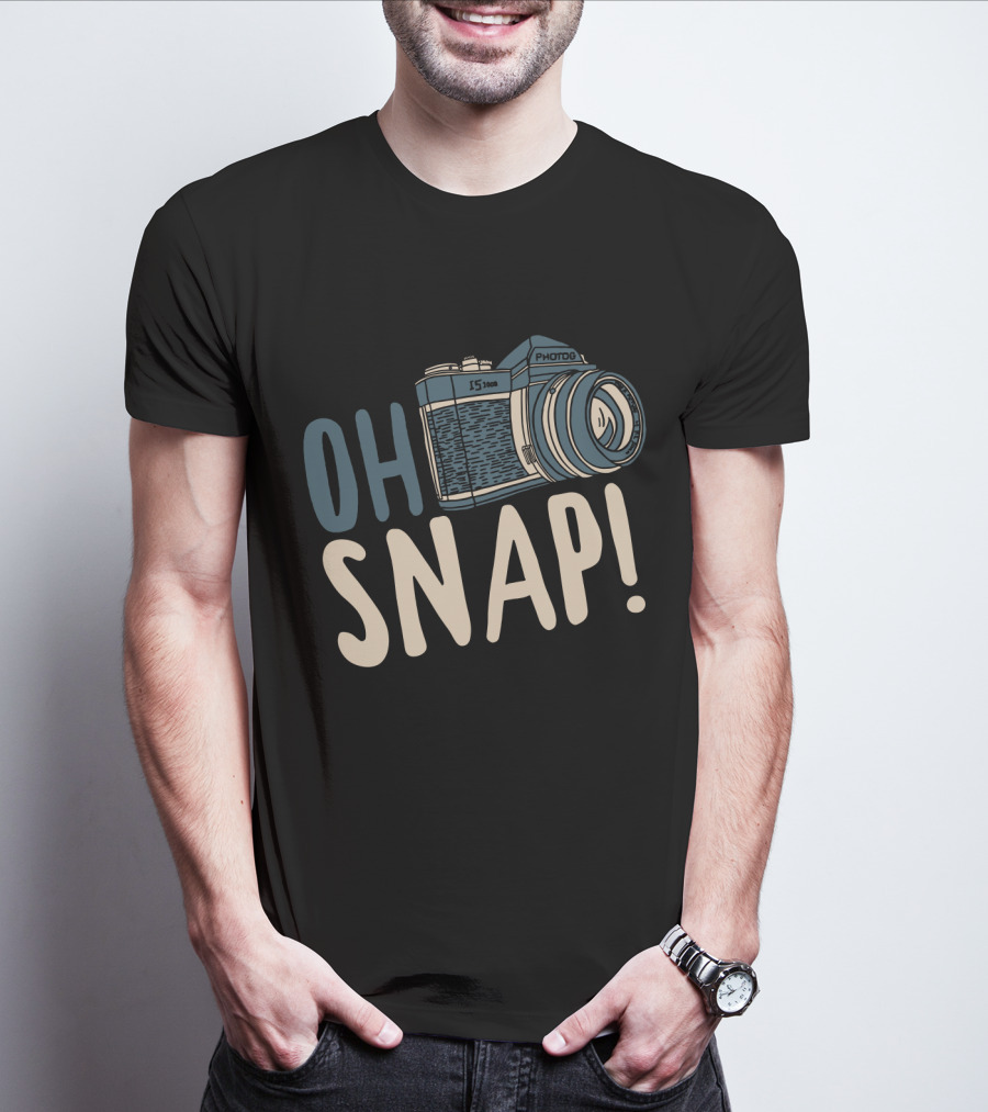 OH SNAP Photography Retro Camera T-Shirt