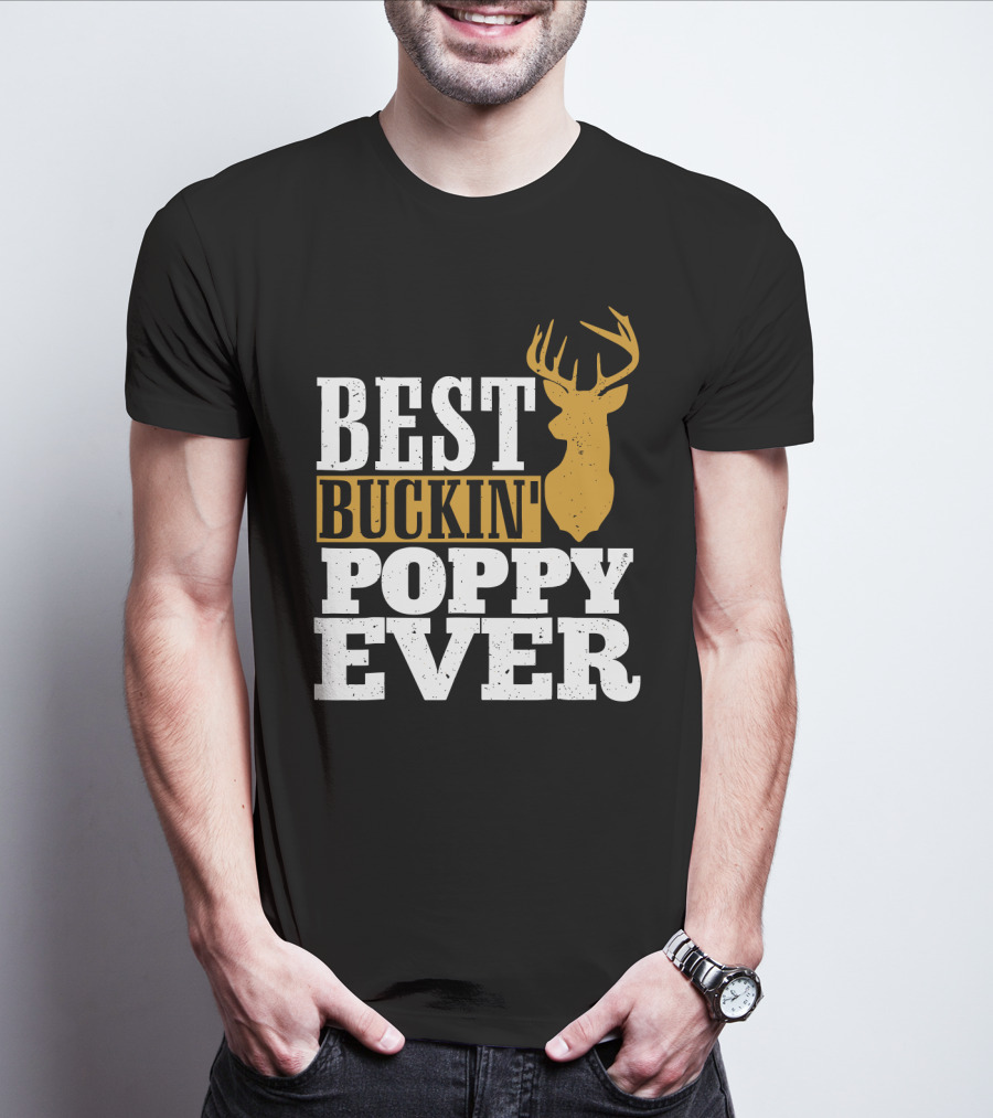 Best Buckin Poppy Ever Deer Head T-Shirt