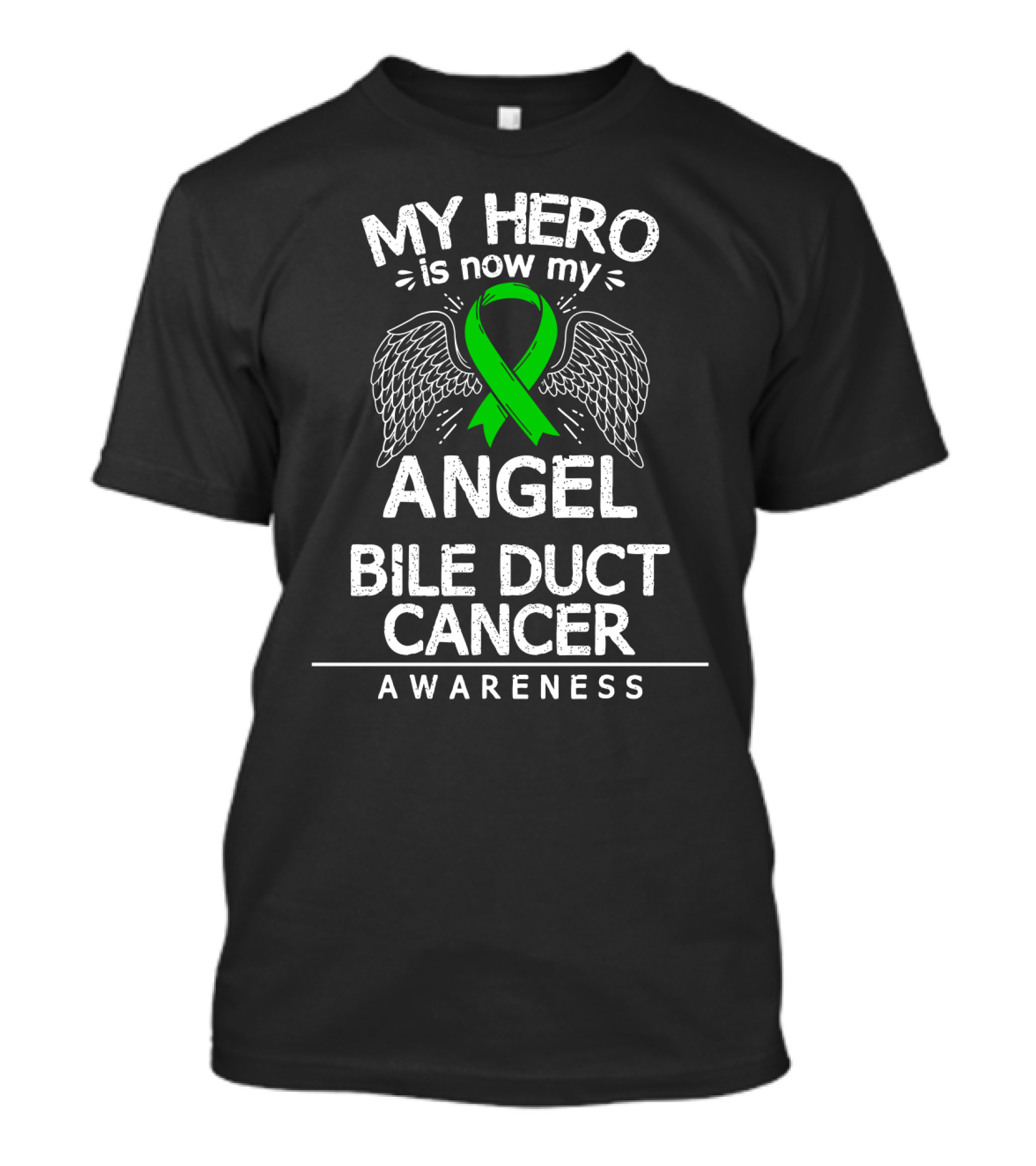 My Hero Is Now My Angel Bile Duct Cancer Awareness T-Shirt