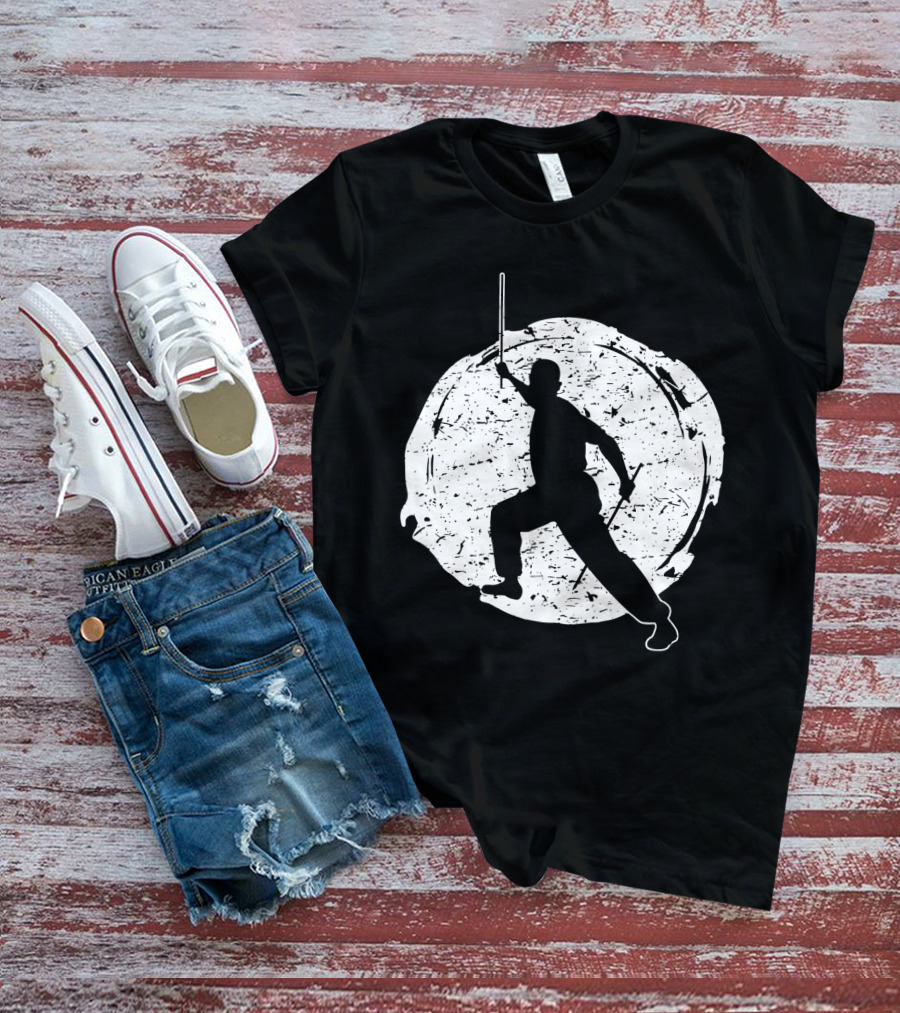 Kali Filipino MMA Discipline Arnis Stick Martial Arts Silhouette Circle T-Shirt