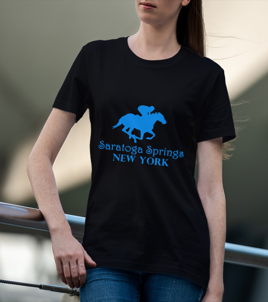 Saratoga Springs New York Horse Racing Jockey T-Shirt