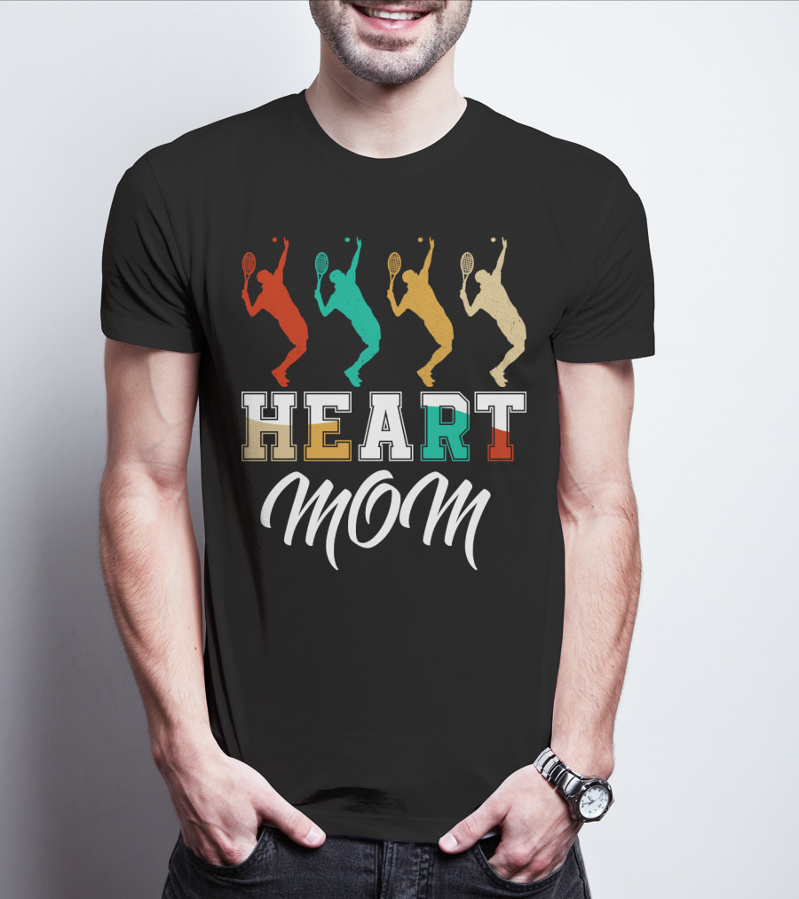 Tennis Heart Mom T-Shirt