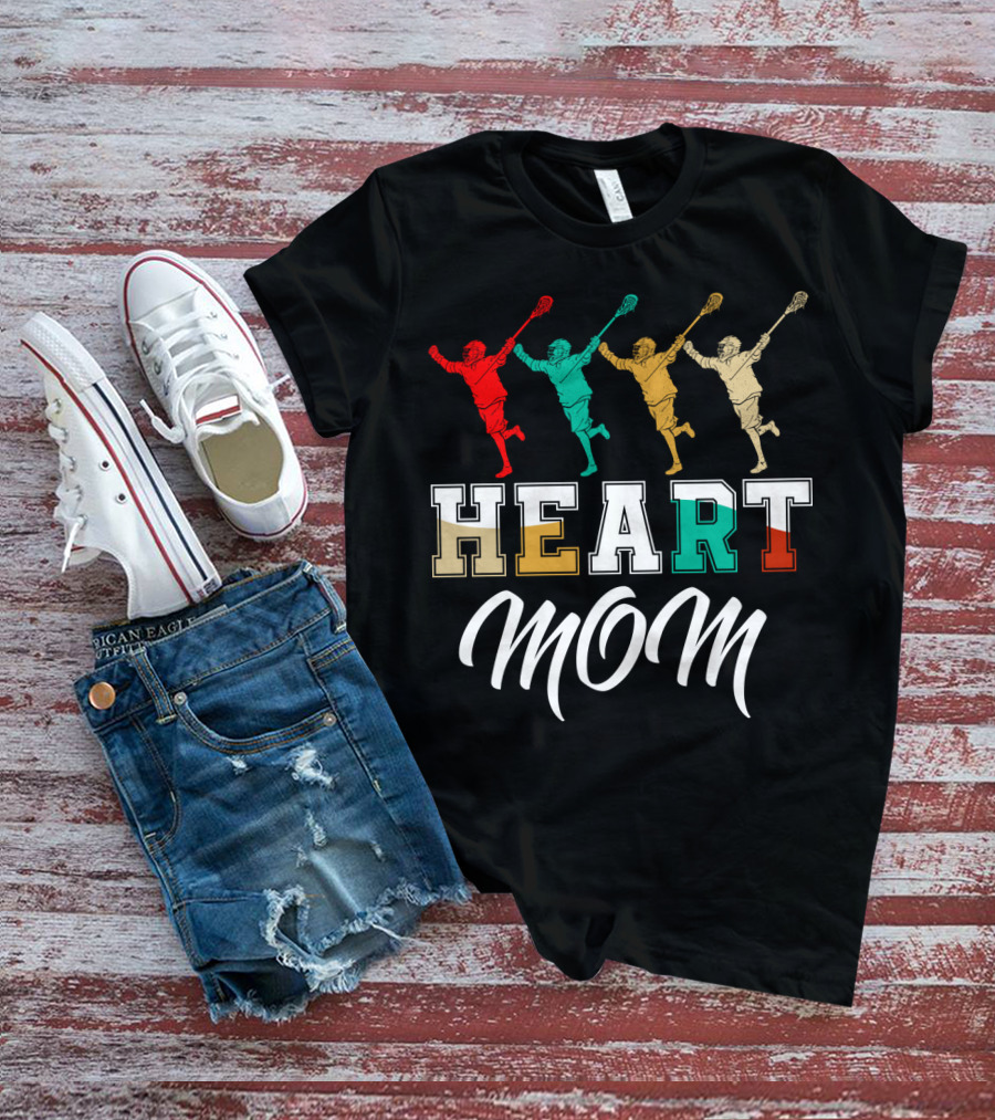 Heart Mom Lacrosse Players Vintage T-Shirt