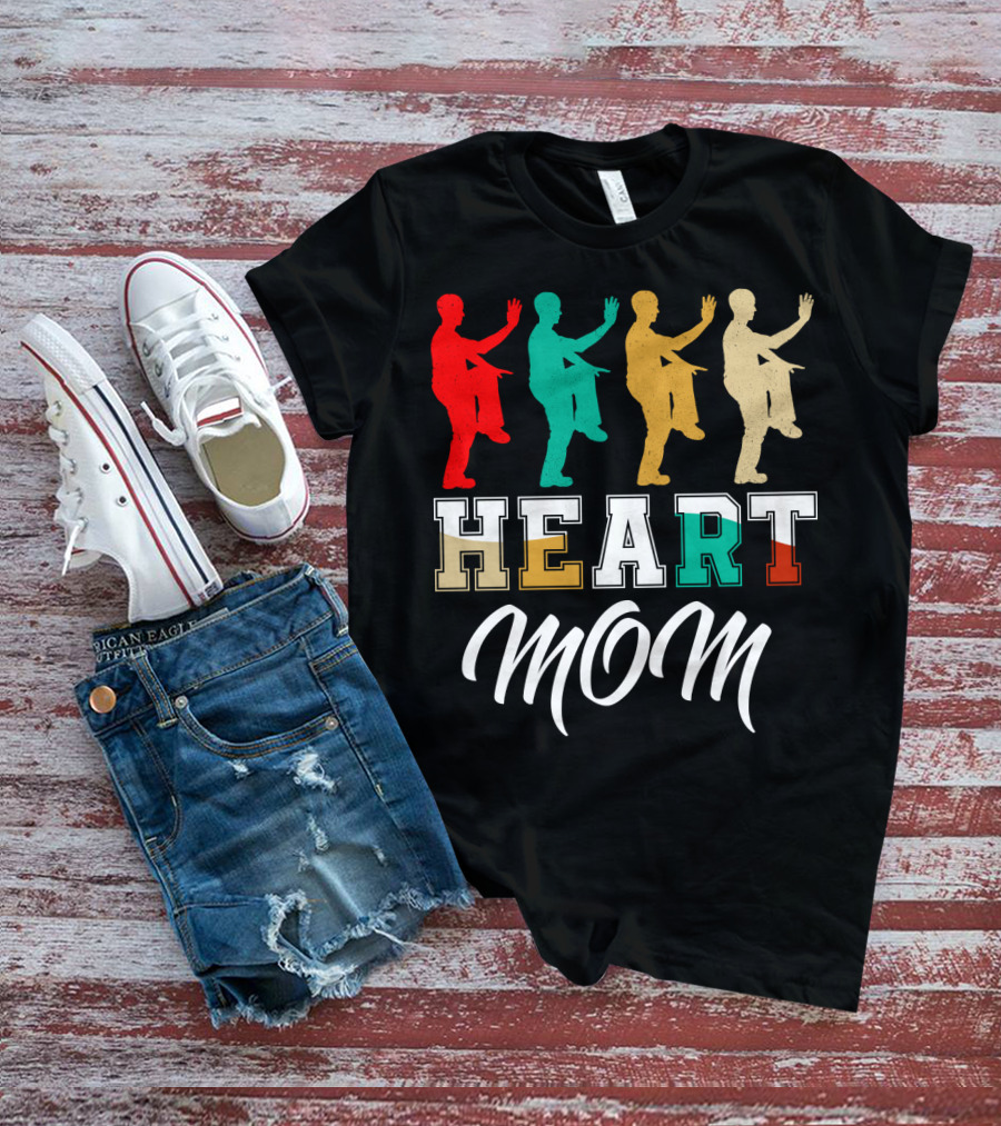 Kung Fu Fighting Heart Mom T-Shirt