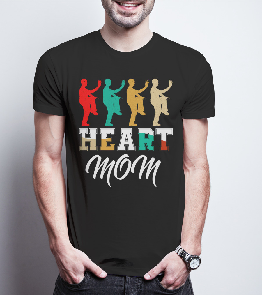 Kung Fu Fighting Heart Mom T-Shirt