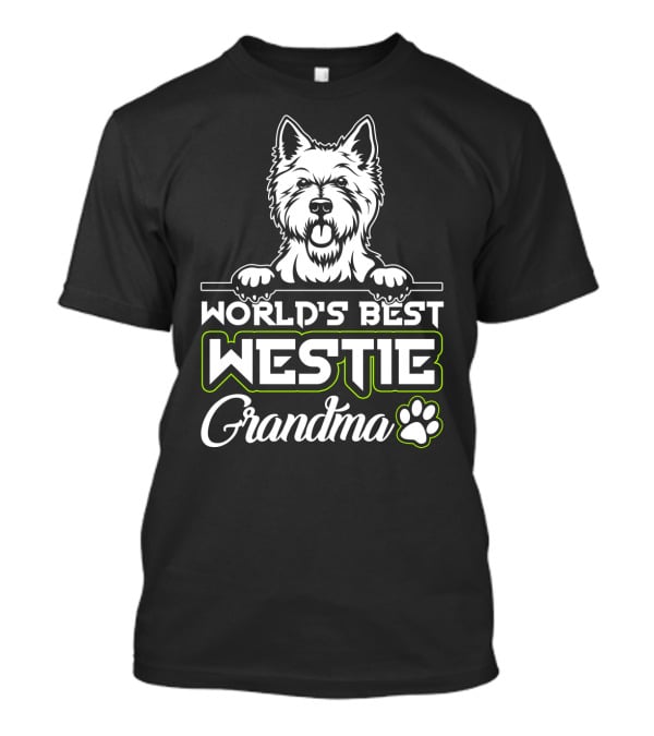 World's Best Westie Grandma Paw Print T-Shirt