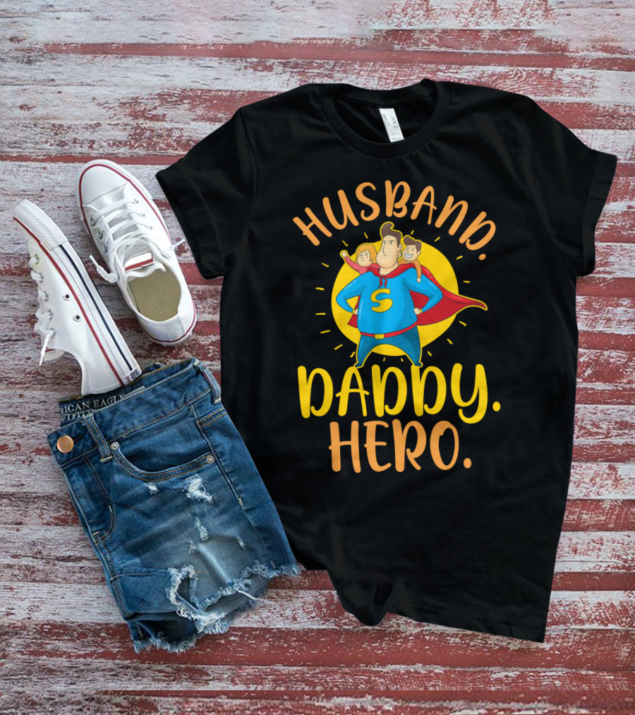 HUSBAND DADDY HERO SUPERHERO CHARACTER T-Shirt