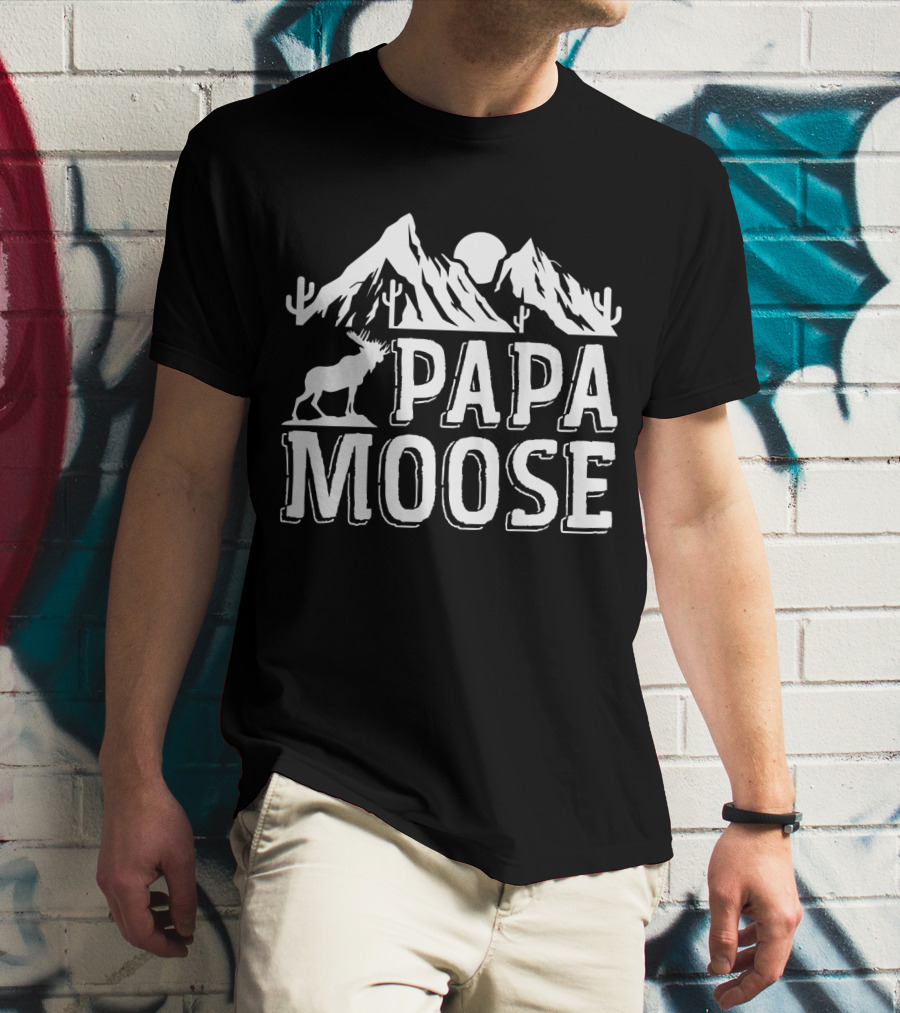 Papa Moose Mountains And Cacti T-Shirt