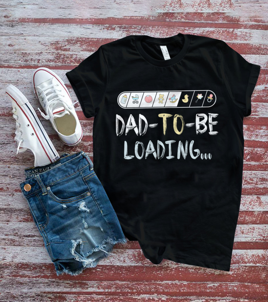 Dad-To-Be Loading Expecting Icons T-Shirt