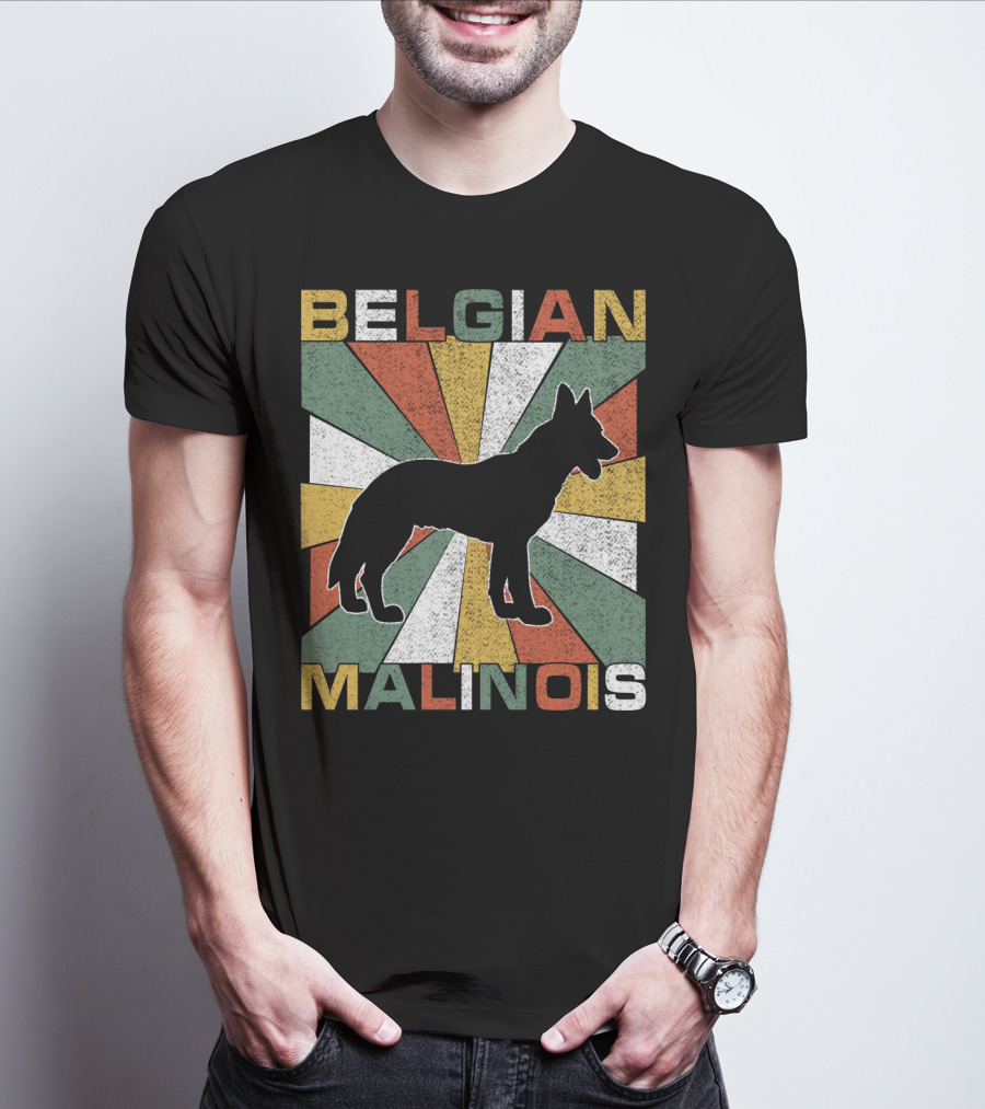 Belgian Malinois Retro 70s Vintage Dog T-Shirt