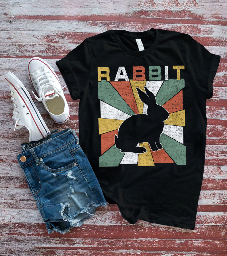 Rabbit Retro 70s Silhouette Sunburst T-Shirt