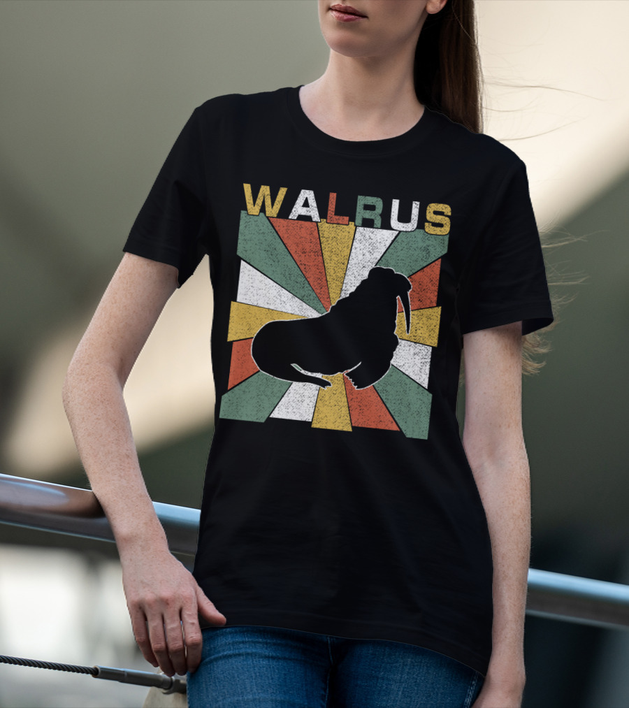 WALRUS Retro 70s Vintage Sunburst T-Shirt