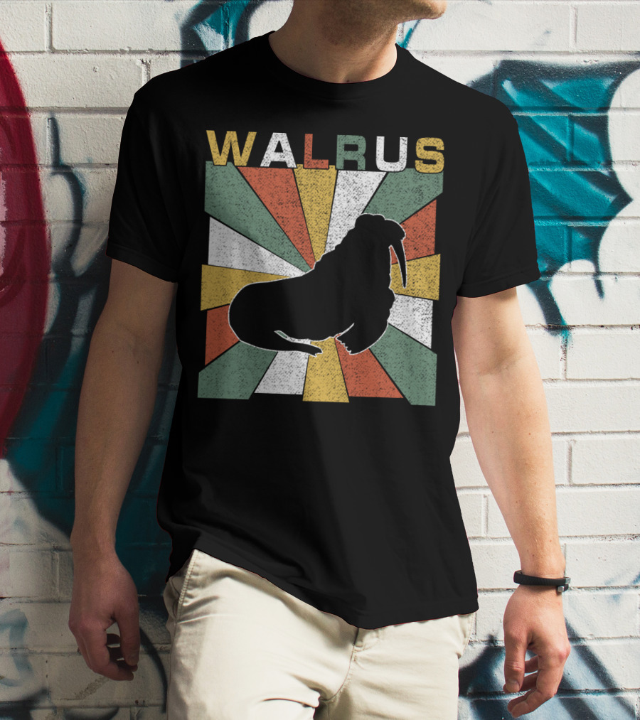 WALRUS Retro 70s Vintage Sunburst T-Shirt