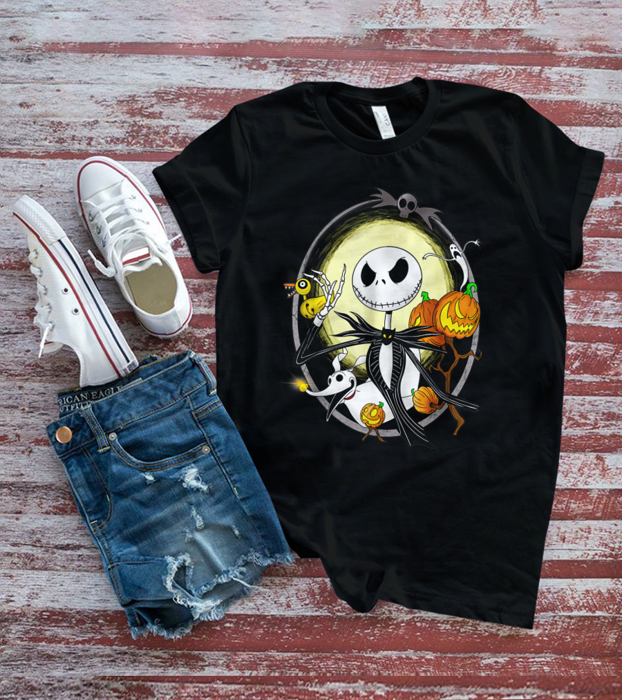 Jack Skellington Halloween Celebration Scene T-Shirt
