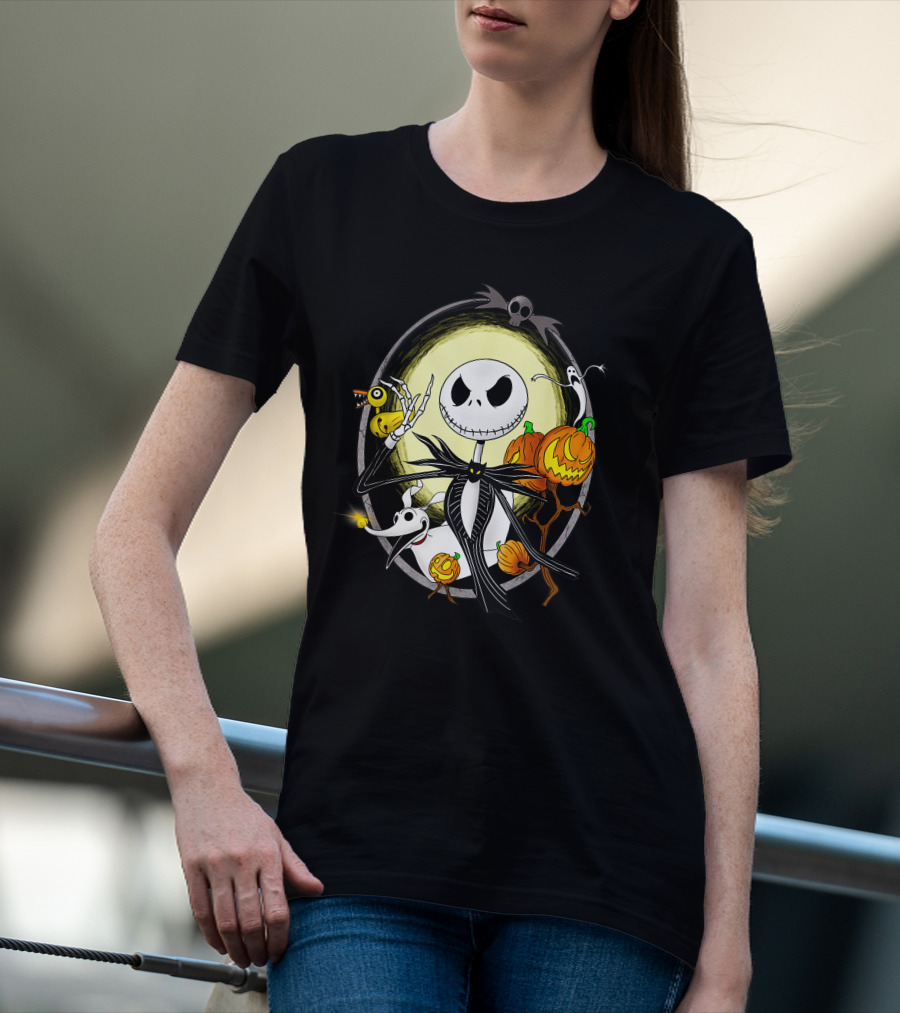 Jack Skellington Halloween Celebration Scene T-Shirt