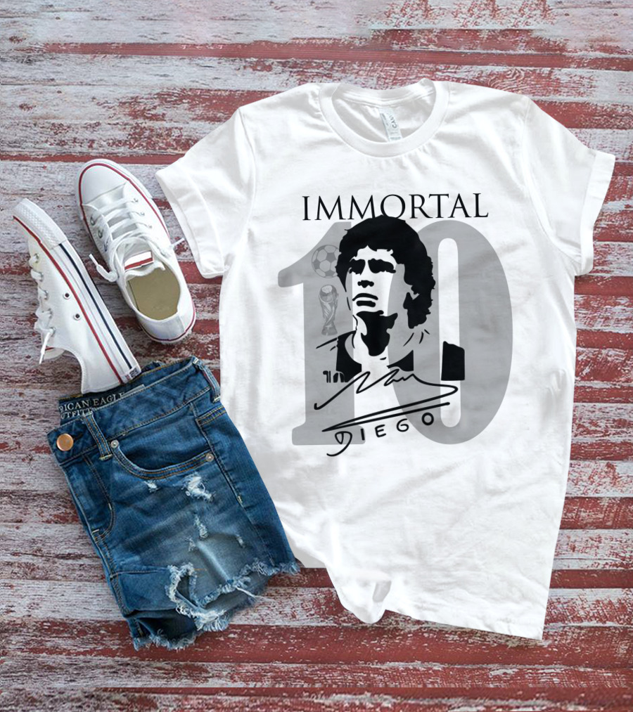 IM MORTAL Diego Armando Maradona 10 Argentina T-Shirt
