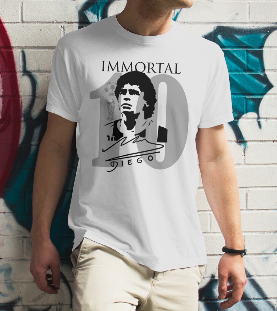IM MORTAL Diego Armando Maradona 10 Argentina T-Shirt
