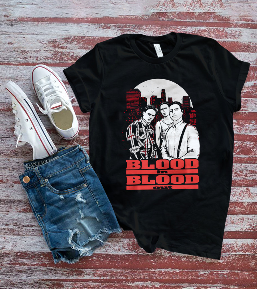 Blood In Blood Out Los Angeles Trio Urban Skyline T-Shirt
