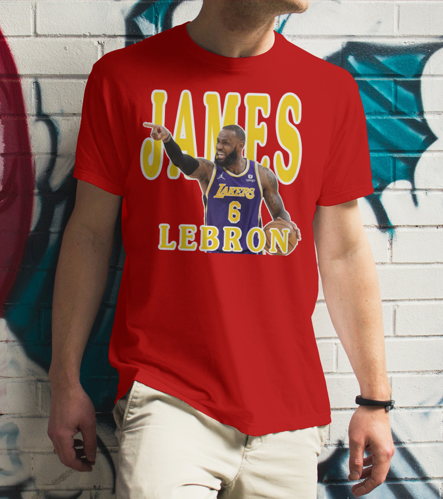 LeBron James Lakers Basketball 6 Jersey T-Shirt