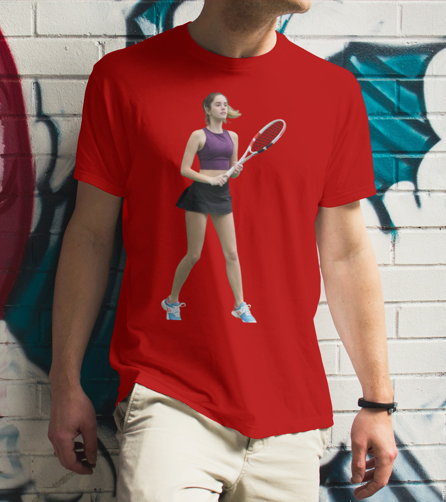 Mackenzie Raine Tennis Player With Racket T-Shirt