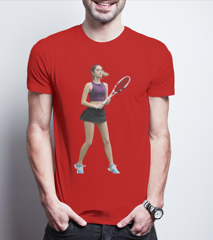 Mackenzie Raine Tennis Player With Racket T-Shirt