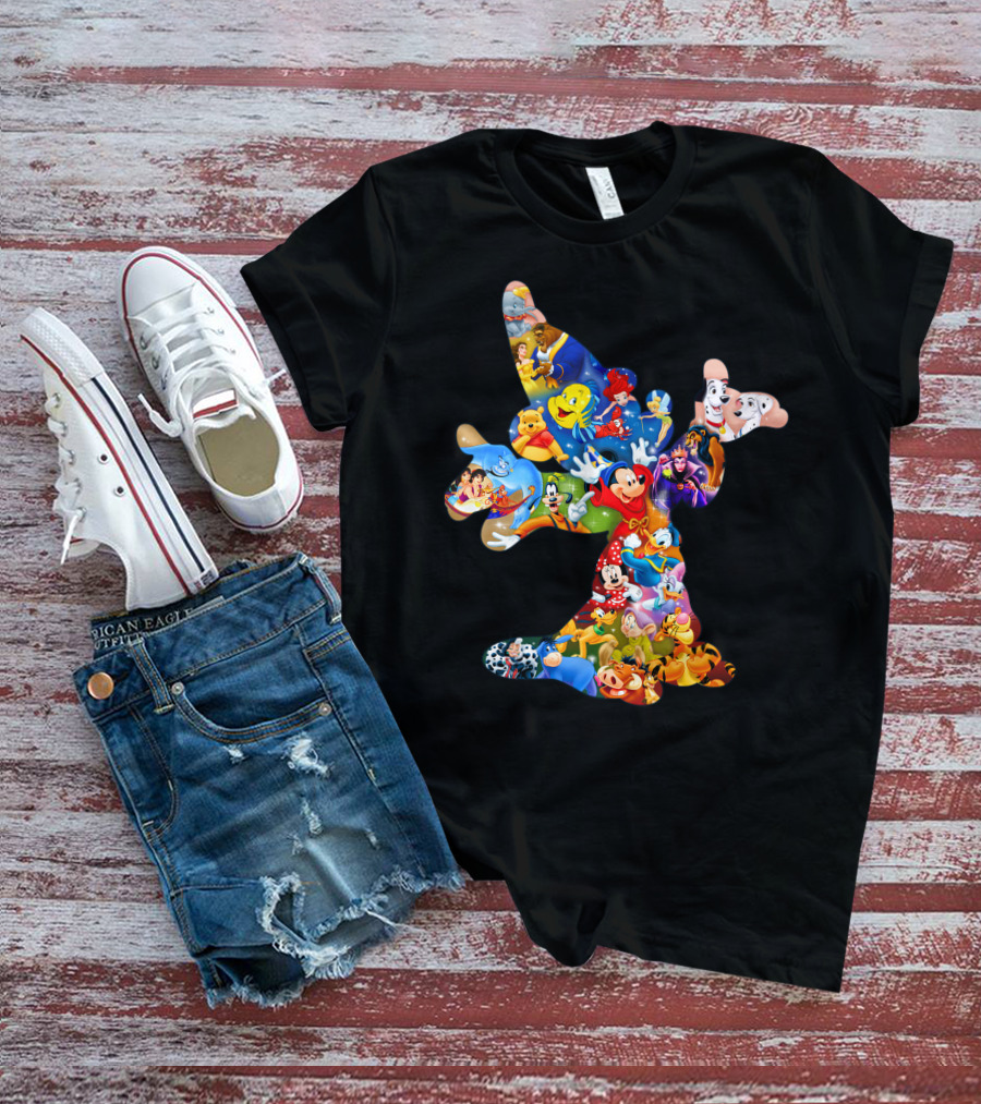 Mky Characters Disney Character Collage T-Shirt