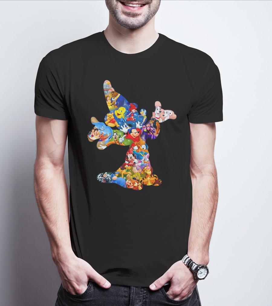 Mky Characters Disney Character Collage T-Shirt