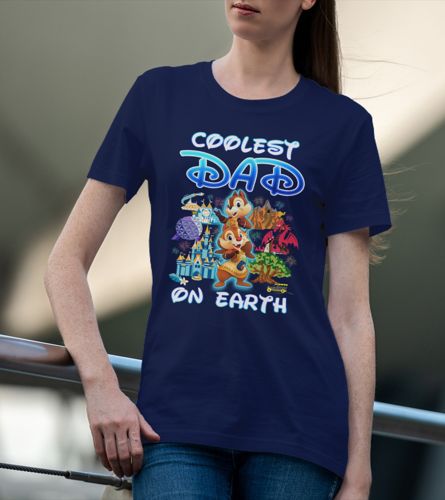 Coolest Dad On Earth Chipmunks Magical Park Adventure T-Shirt