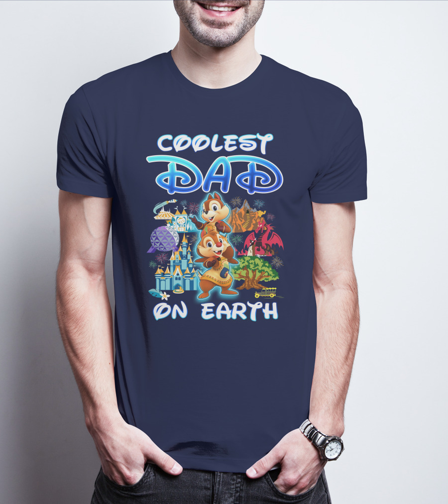 Coolest Dad On Earth Chipmunks Magical Park Adventure T-Shirt
