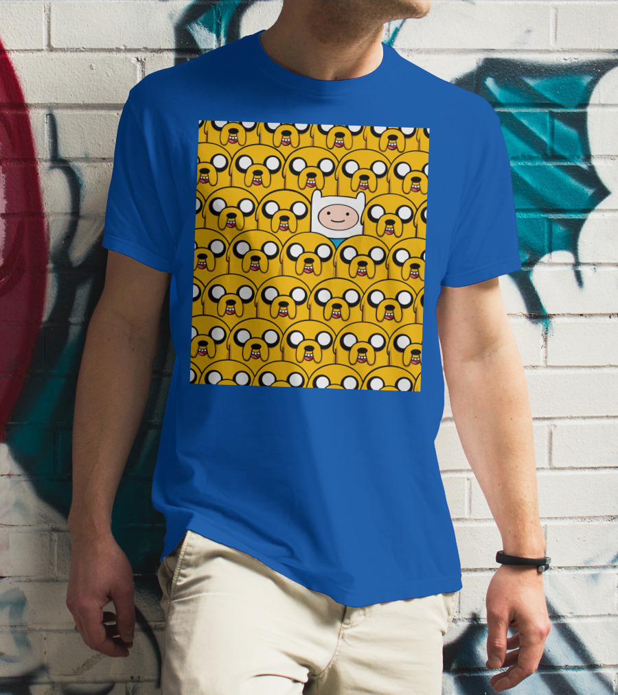Finnthehuman Surrounded By Jake Faces T-Shirt