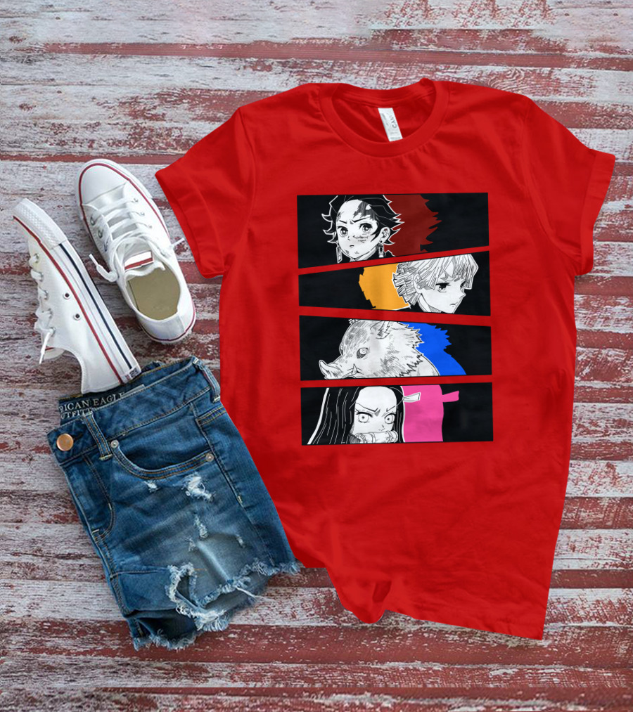 Demon Slayer Heroes Manga Style Characters T-Shirt