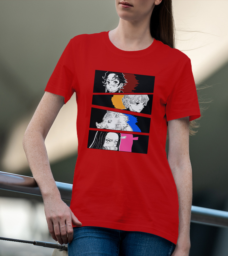 Demon Slayer Heroes Manga Style Characters T-Shirt