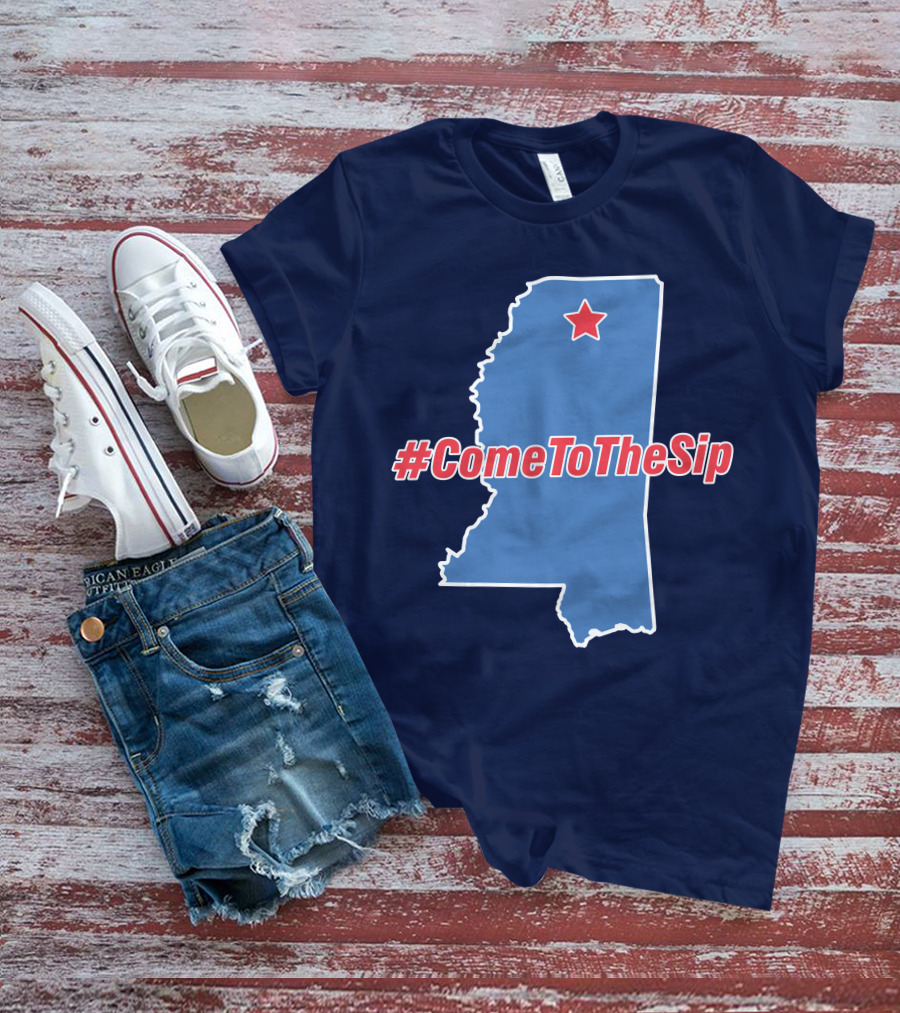Lane Kiffin Come To The Sip #ComeToTheSip Mississippi Outline With Star T-Shirt
