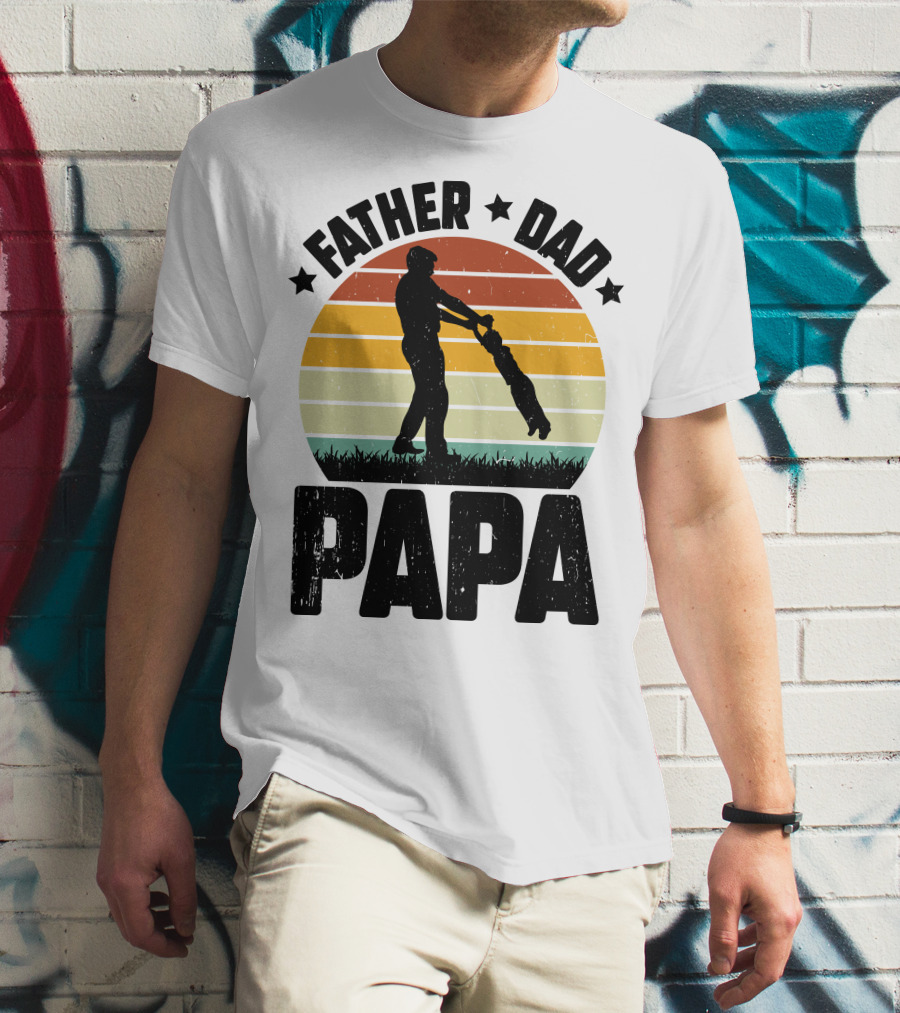 Father Dad Papa Vintage Sunset T-Shirt